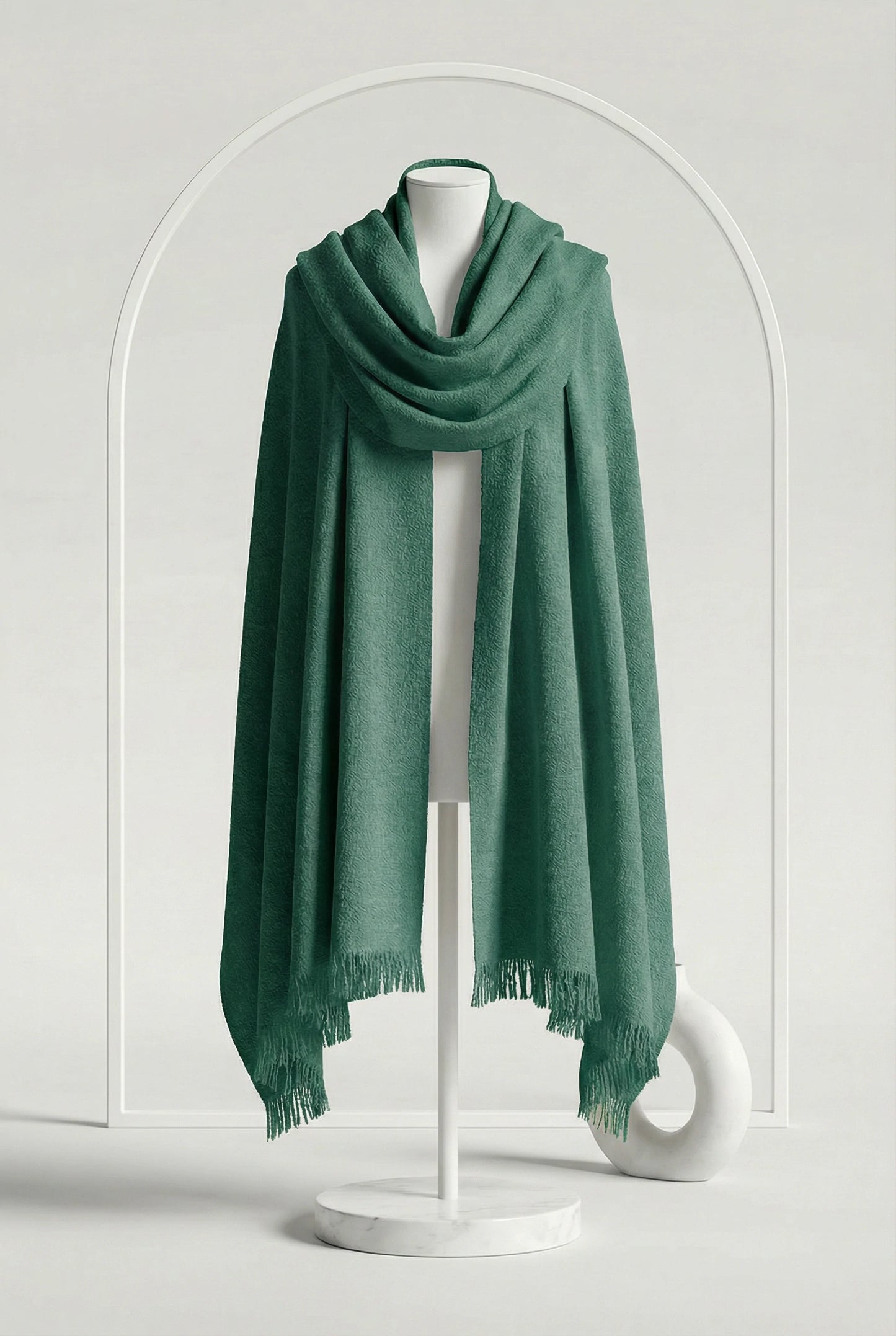 Forest Depth Scarf — Deep Green