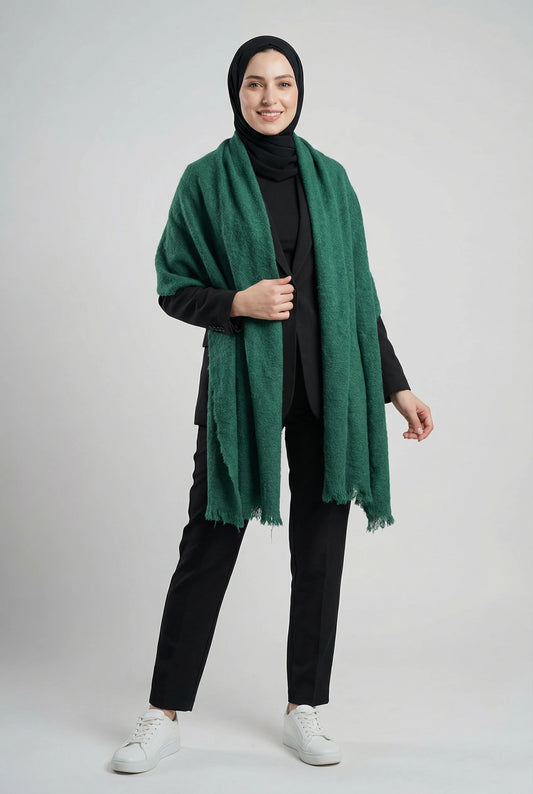 Forest Depth Scarf — Deep Green