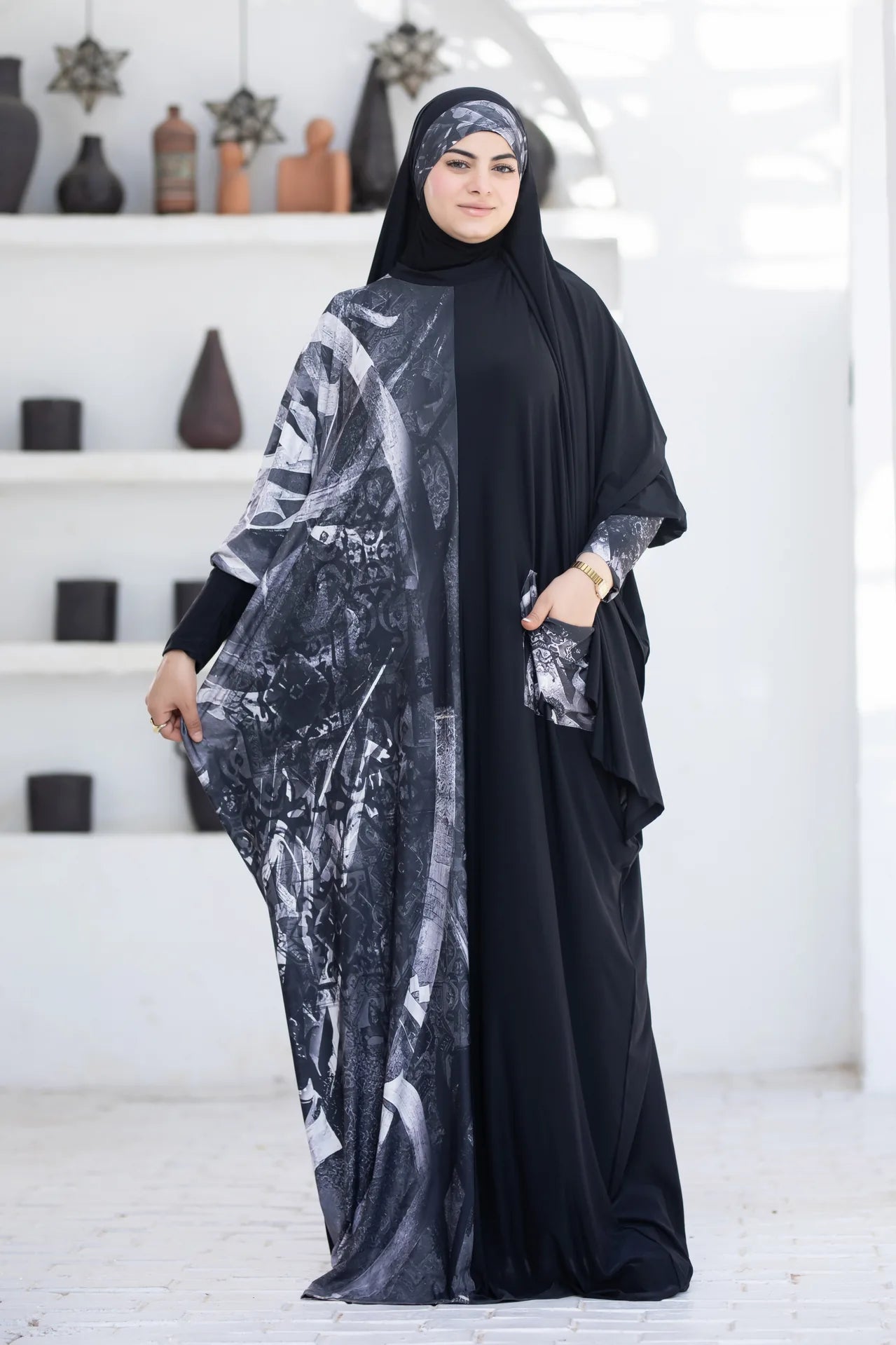 Back view of refined isdal offering full coverage with modern silhouette
