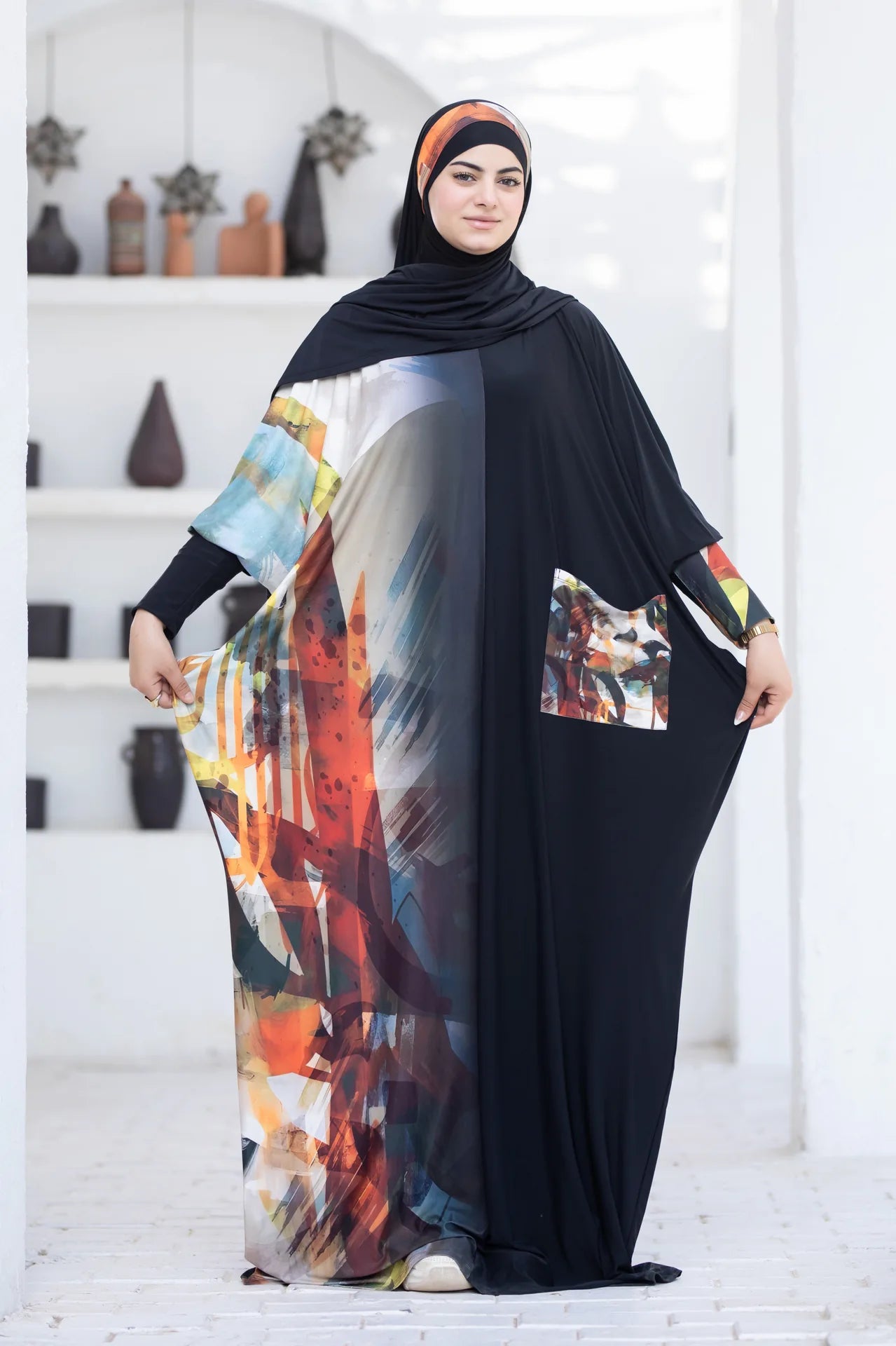 Statement isdal design inspired by art and identity with bold color contrasts
