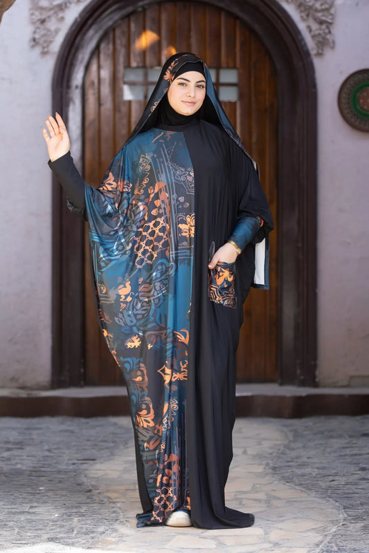 Side view of flowing isdal highlighting relaxed fit and soft movement
