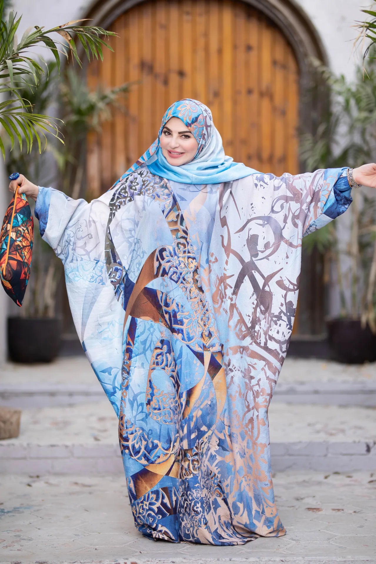 Side view of Ghazal garment showing fluid drape and relaxed fit
