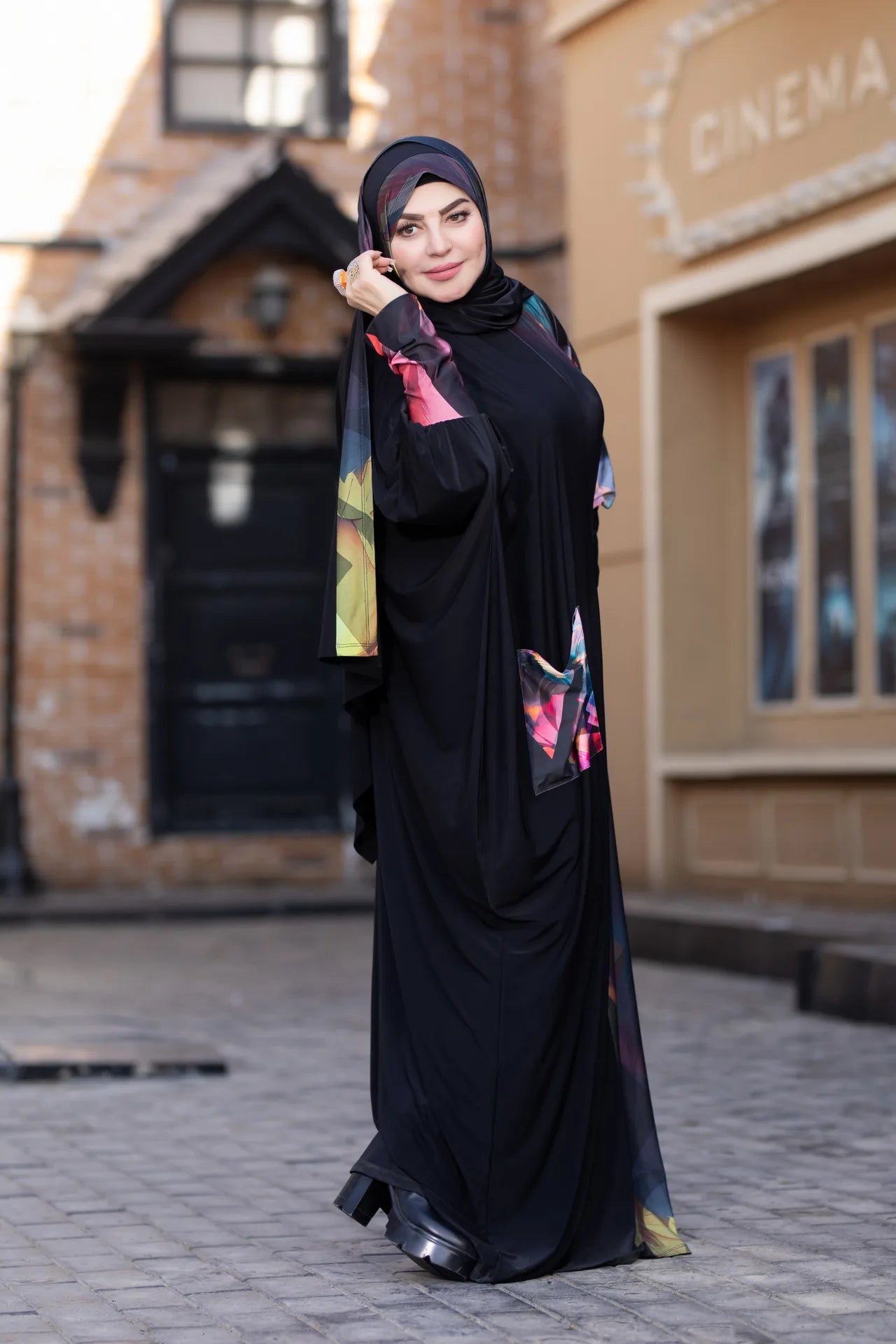 Artistic modern design of isdal blending vibrant color with graceful flow
