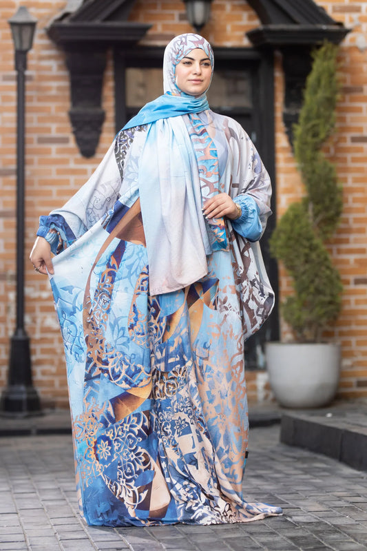 Minimalist design details of Ghazal garment with wide and fluid shape
