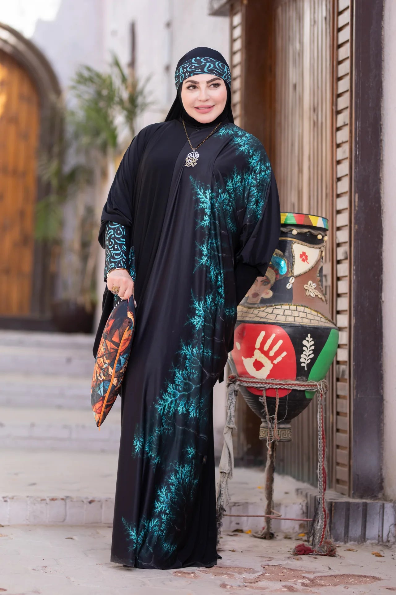 Back view of elegant isdal offering full coverage with gentle flow
