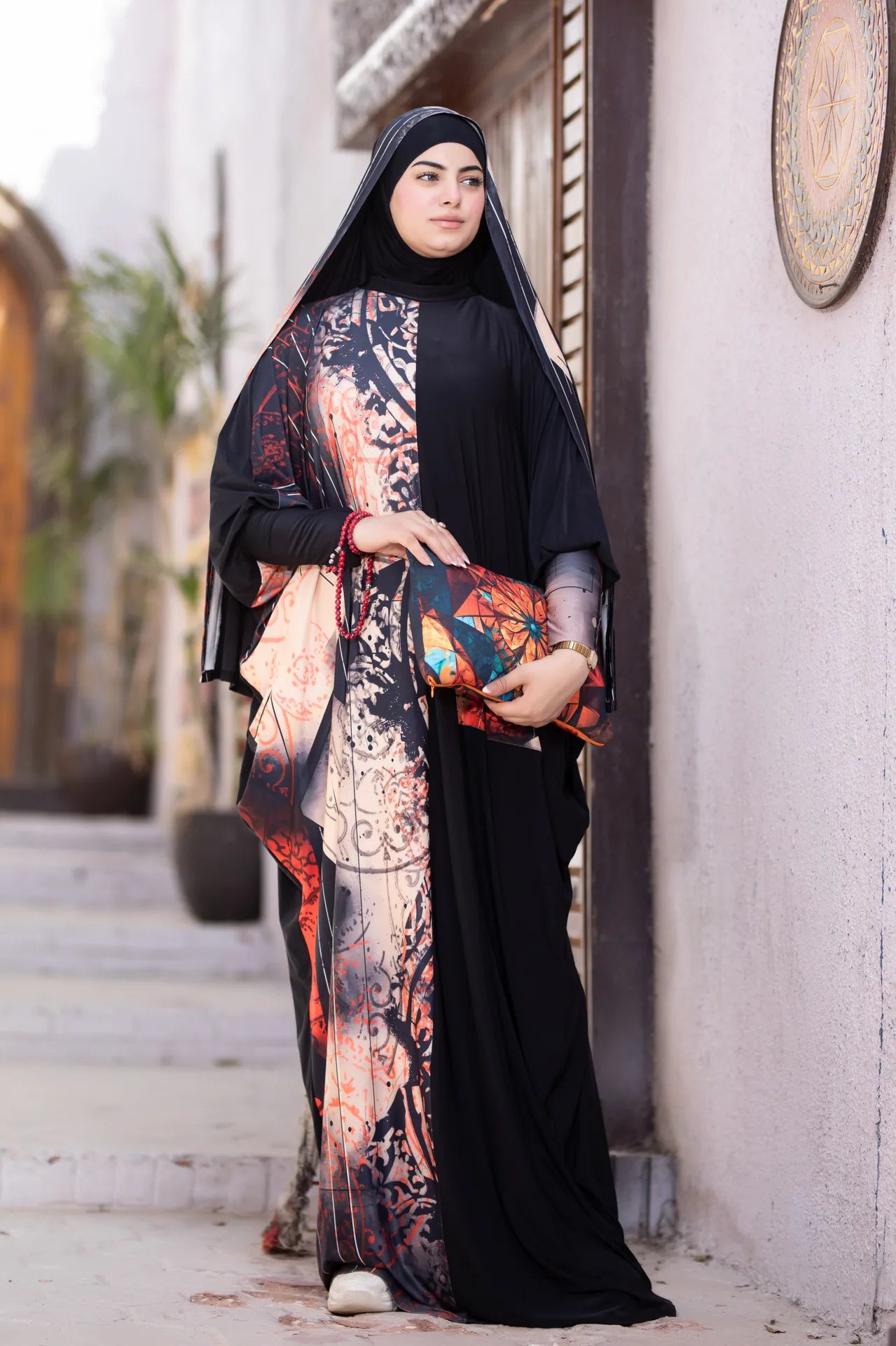 Model wearing calm isdal designed for comfort and effortless elegance
