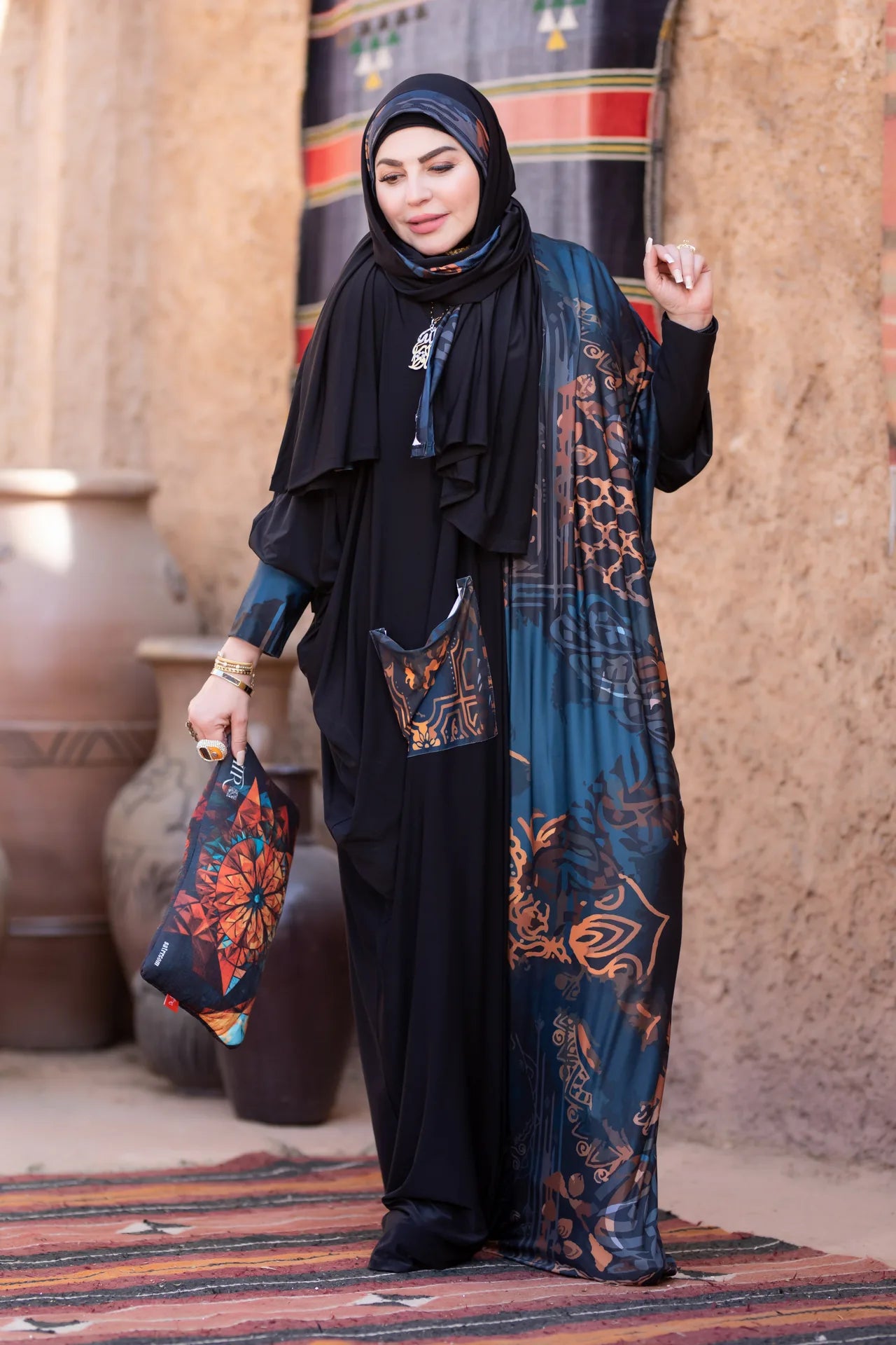 Back view of gentle isdal offering full coverage with calm silhouette
