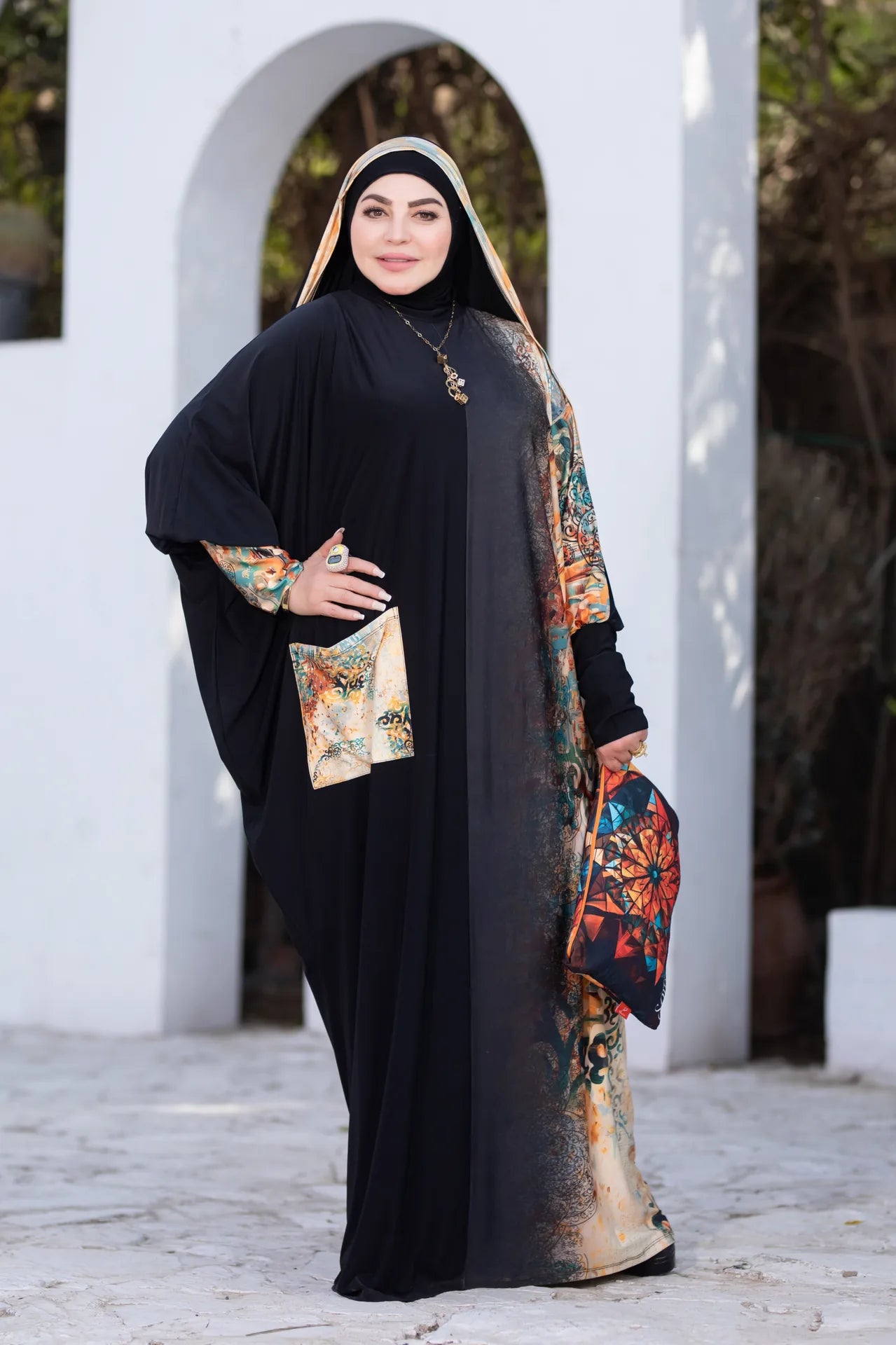 Front view of refined isdal with graceful balance and artistic accents
