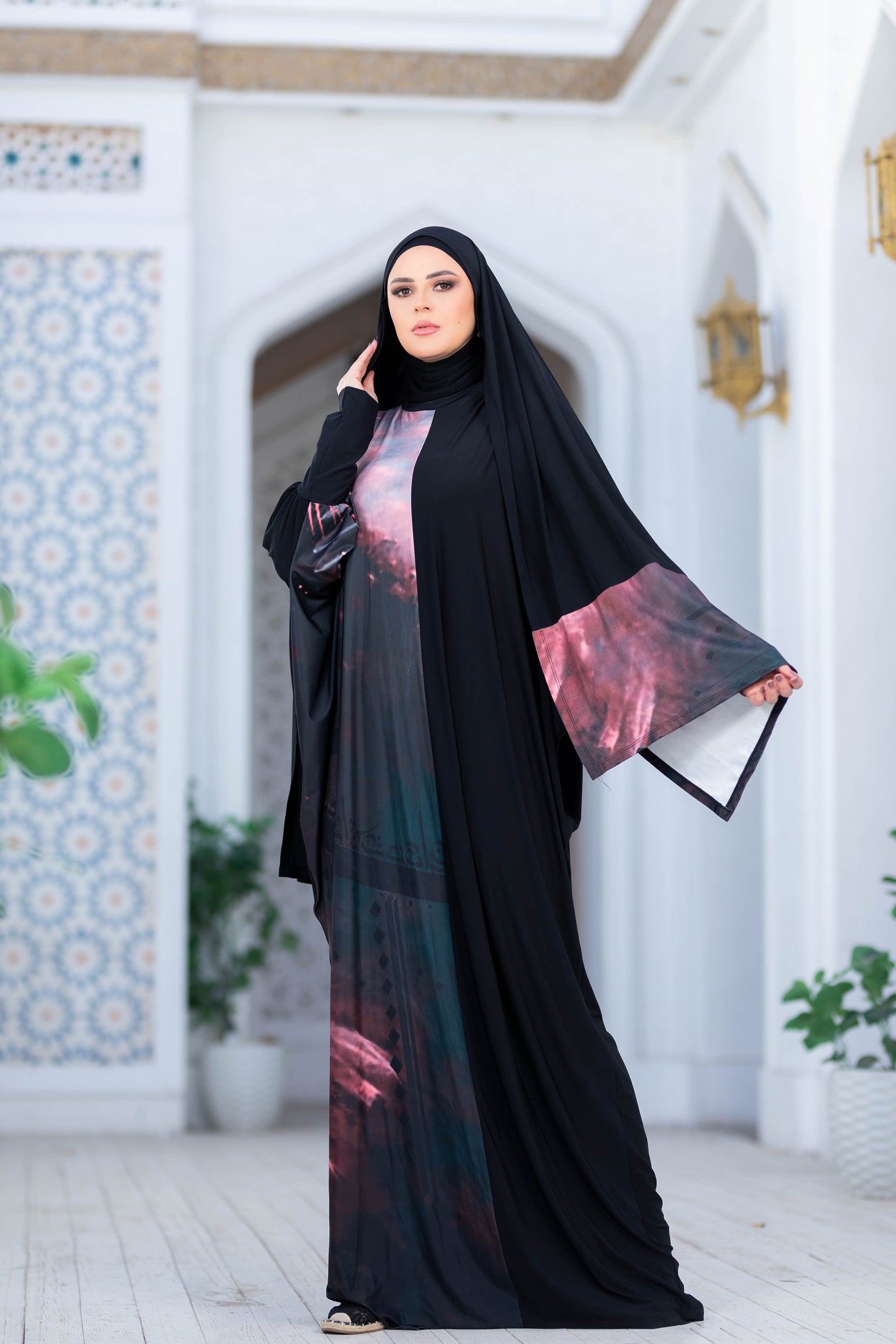 Modest Isdal 777119 - Stylish Islamic Woman Wearing Colorful Abaya