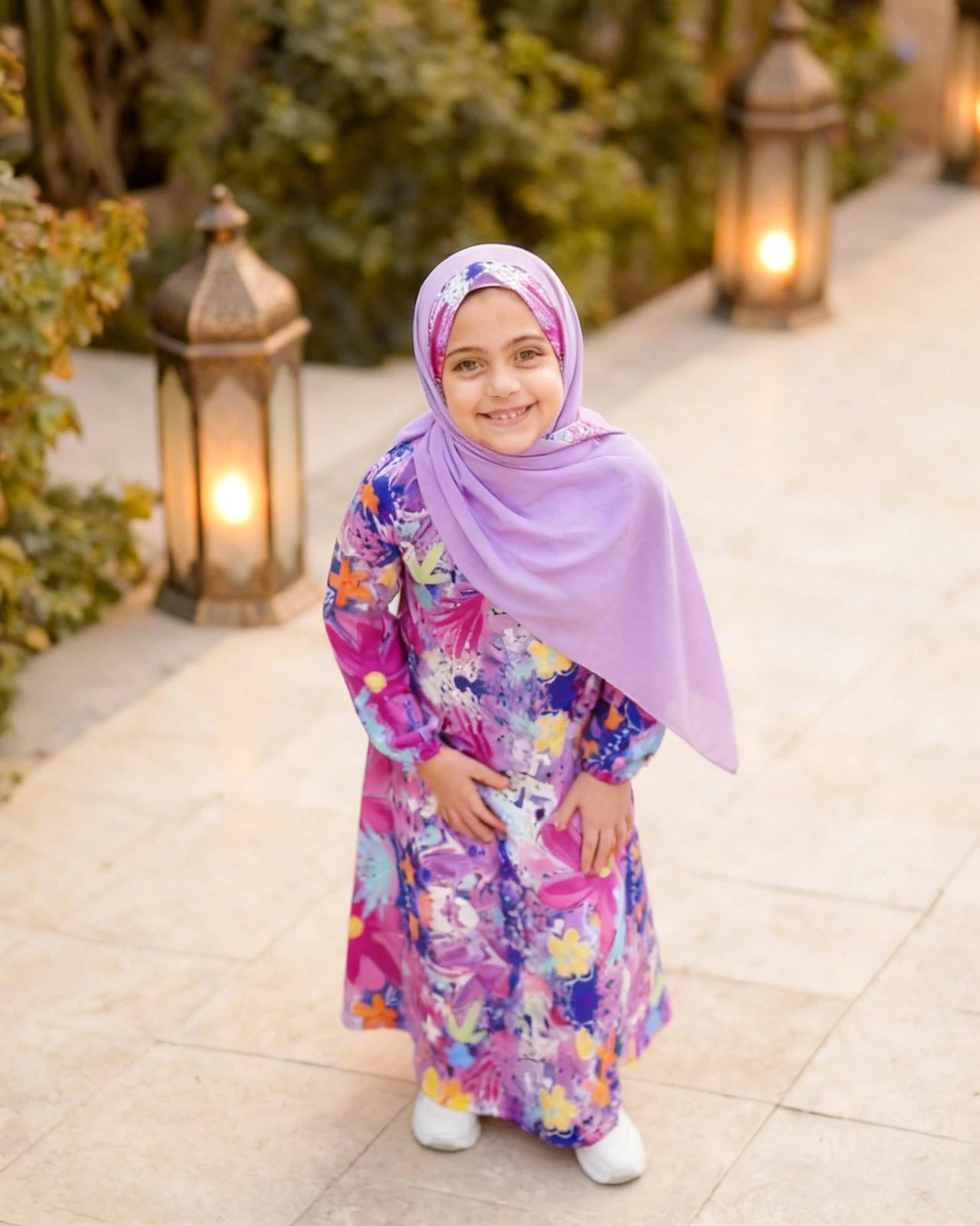 A modest kids isdal made from breathable crinkle fabric that is light and non-transparent.
Perfect for prayer, daily wear, and comfortable active movement.