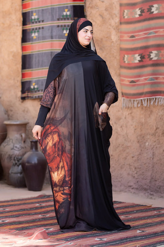 Back view of graceful isdal offering full coverage with elegant silhouette
